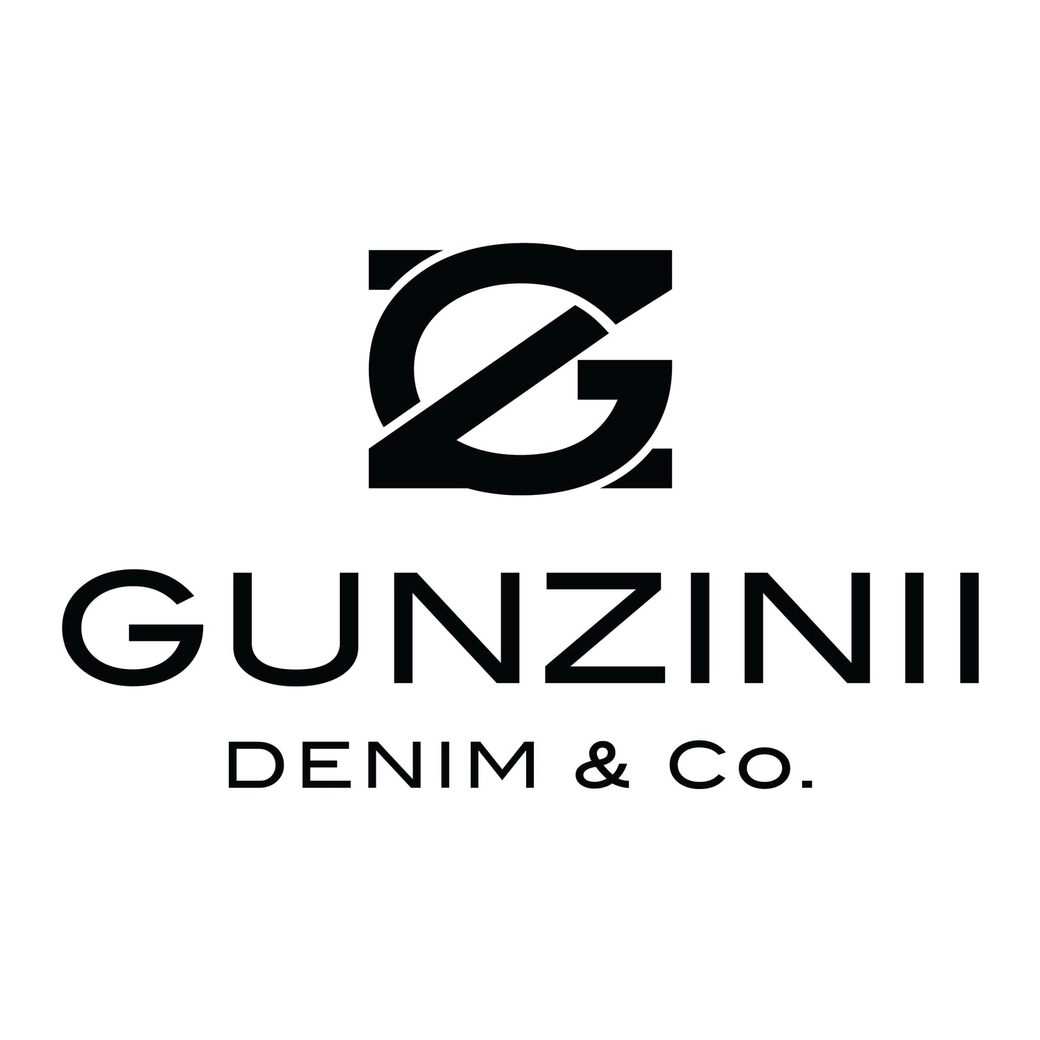 Gunzinii Denim & co logo black ink