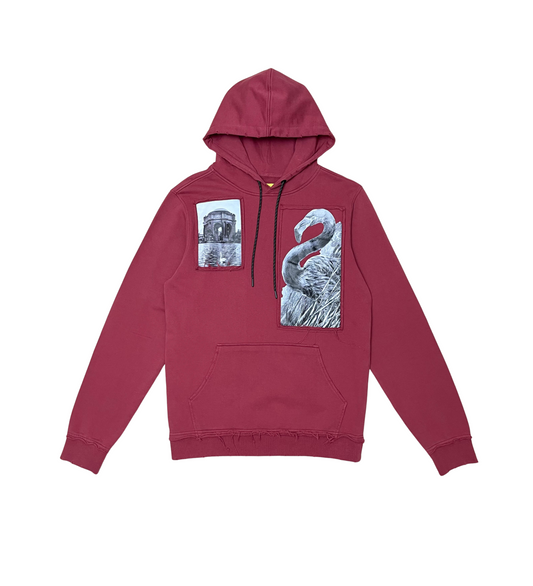 True To Yourself Vintage Hoodie - Burgundy | Vicious _1