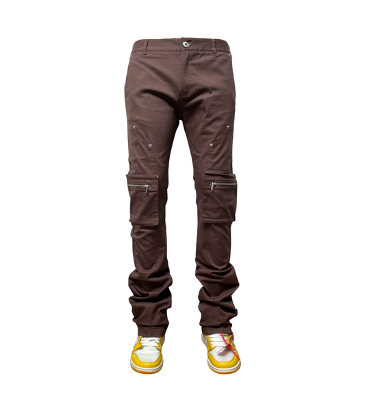 Twill Stack Pants - Brown | Genuine _1