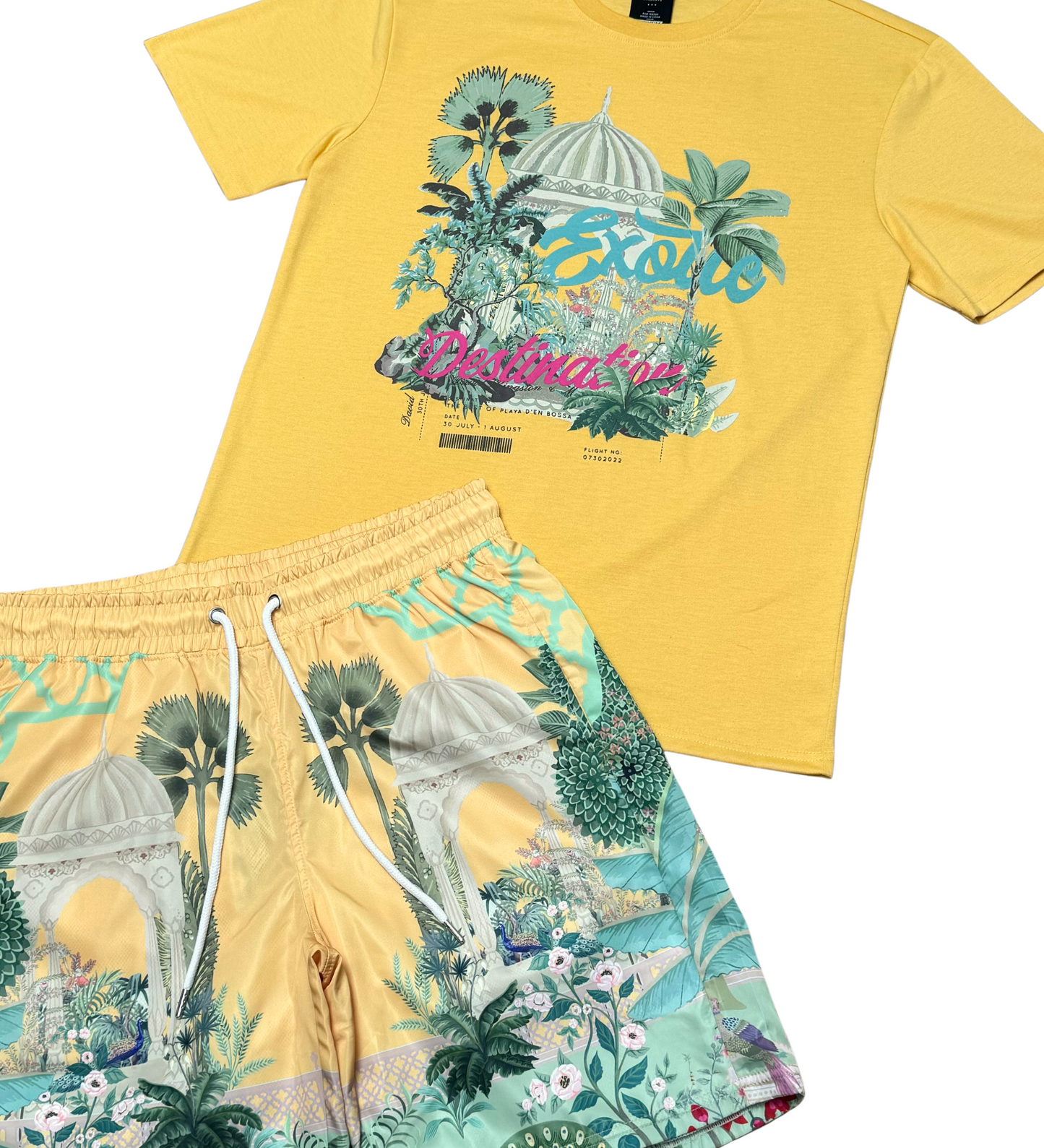 Exotic destination tshirt short set