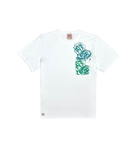 Red Tag Floral Flock Tee - Bright White | Red Tag Brand _1