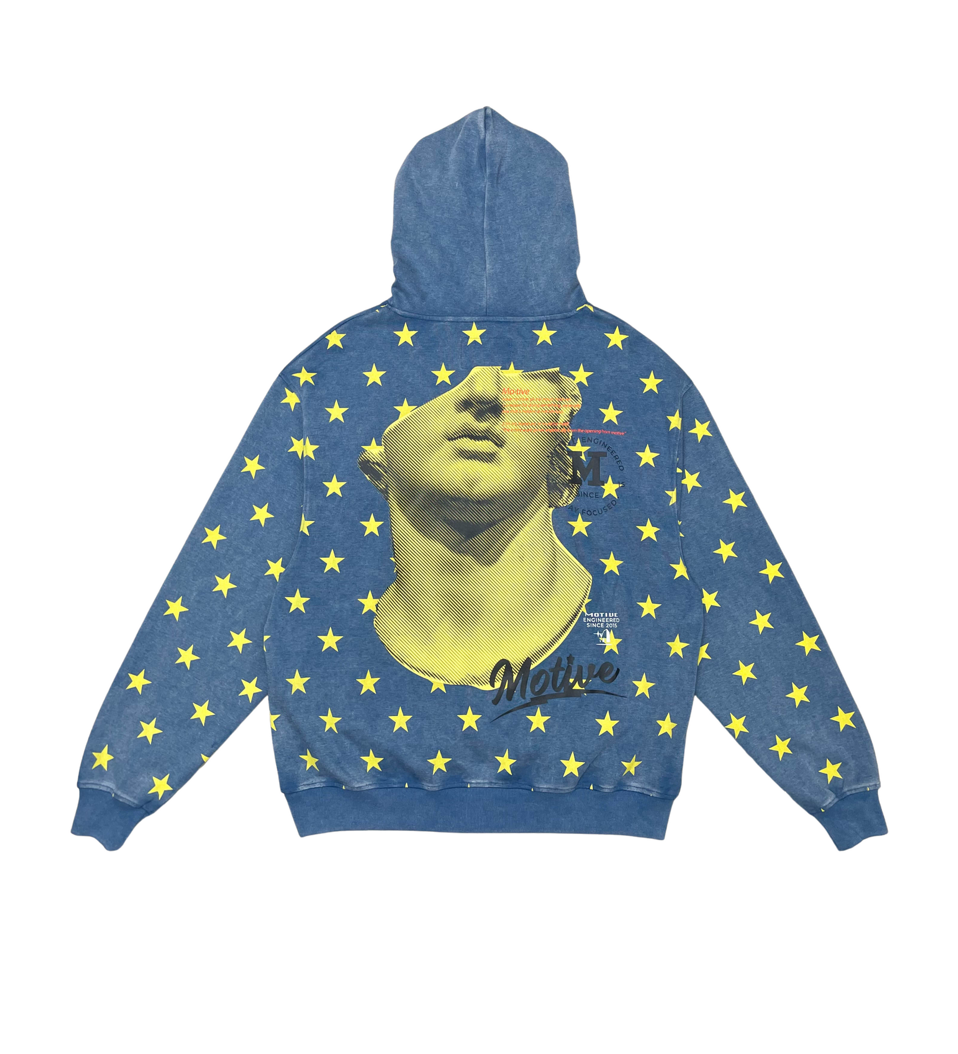 Garment Dyed Star Pullover Hoodie - Blue | Motive _6