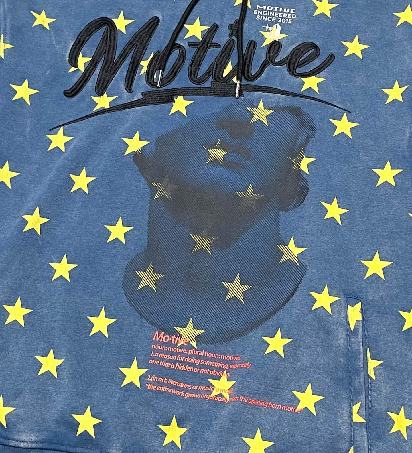 Garment Dyed Star Pullover Hoodie - Blue | Motive _7