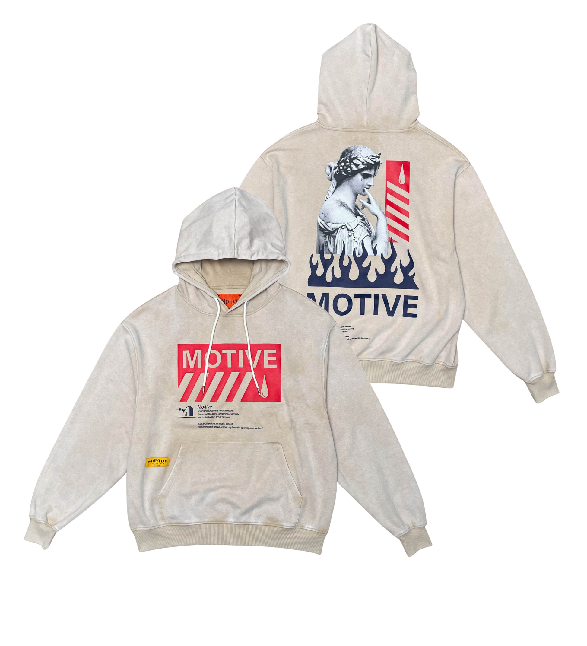 Garment Dyed Fashion Pullover Hoodie - Brown | Motive _12