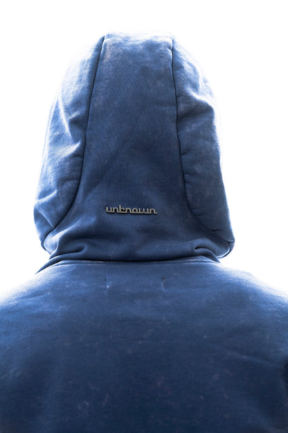 Garment-dyed heavyweight cotton fleece hoodie Bijou Blue by Unknown - 2