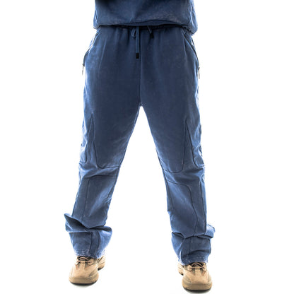 Garment-dyed heavyweight cotton fleece sweatpants Bijou Blue by Unknown - 1