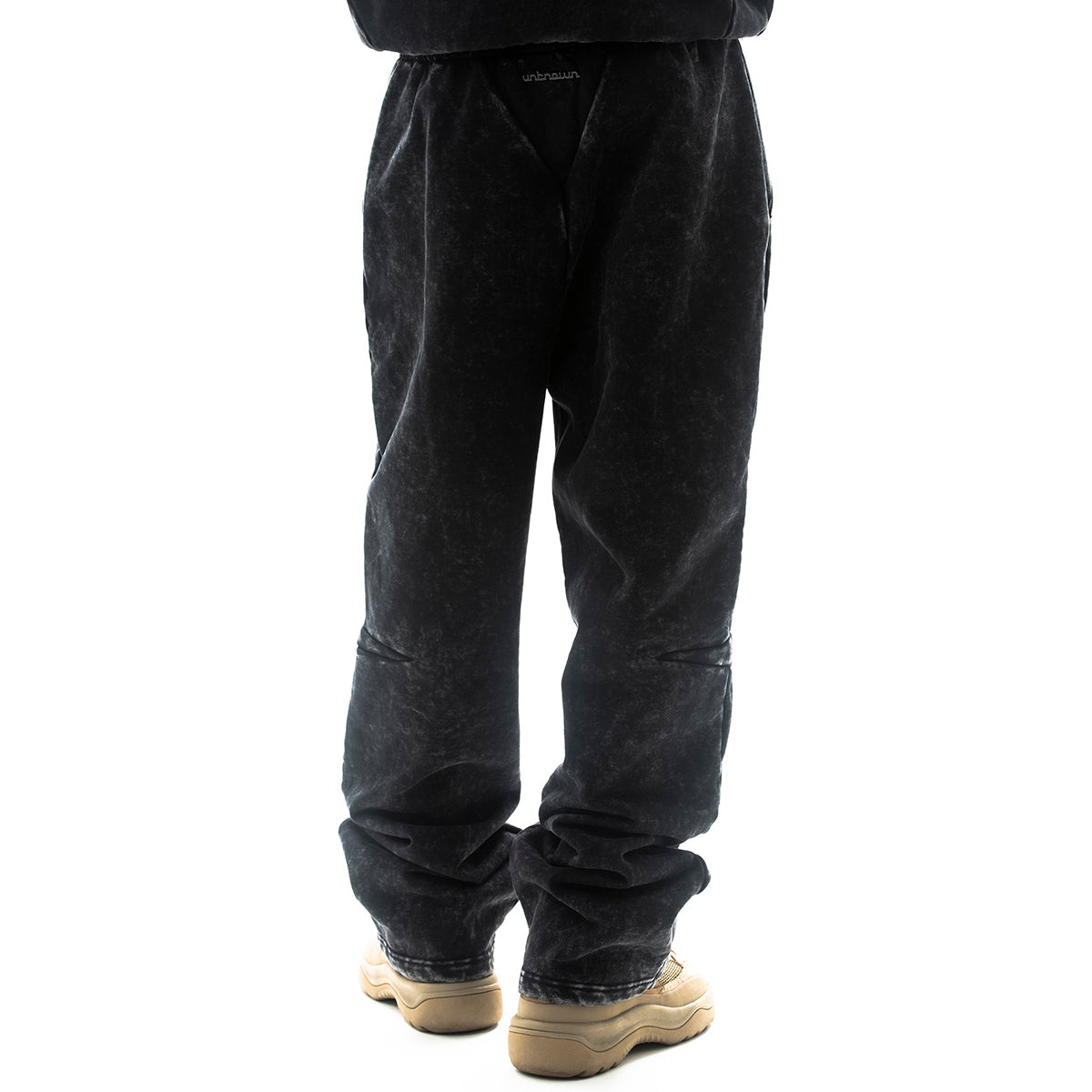 Garment-dyed heavyweight cotton fleece sweatpants Black by Unknown - 1