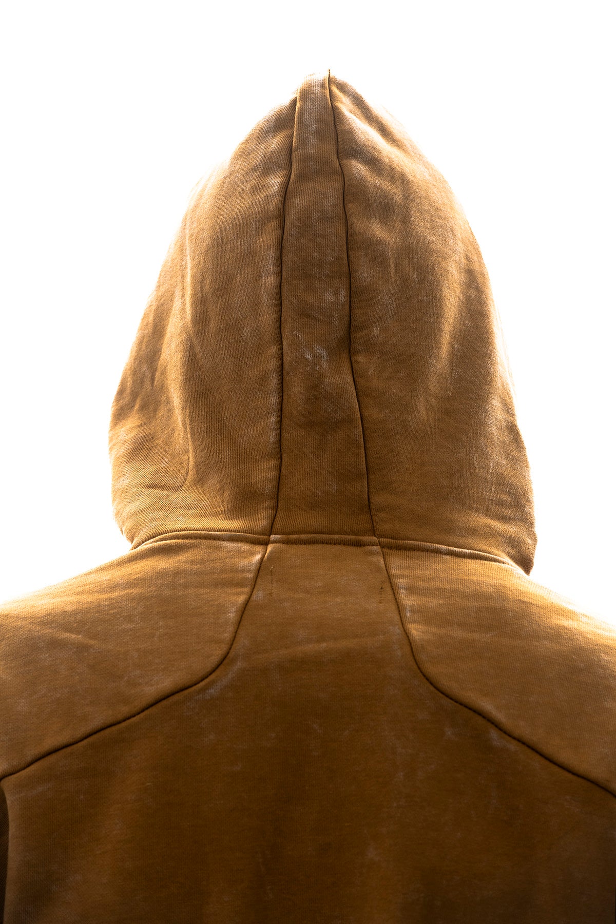 Garment-dyed heavyweight cotton fleece hoodie Bone Brown by Unknown - 5