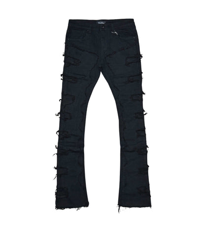 Flared Fit Pant Jet Black by Vicious - 1