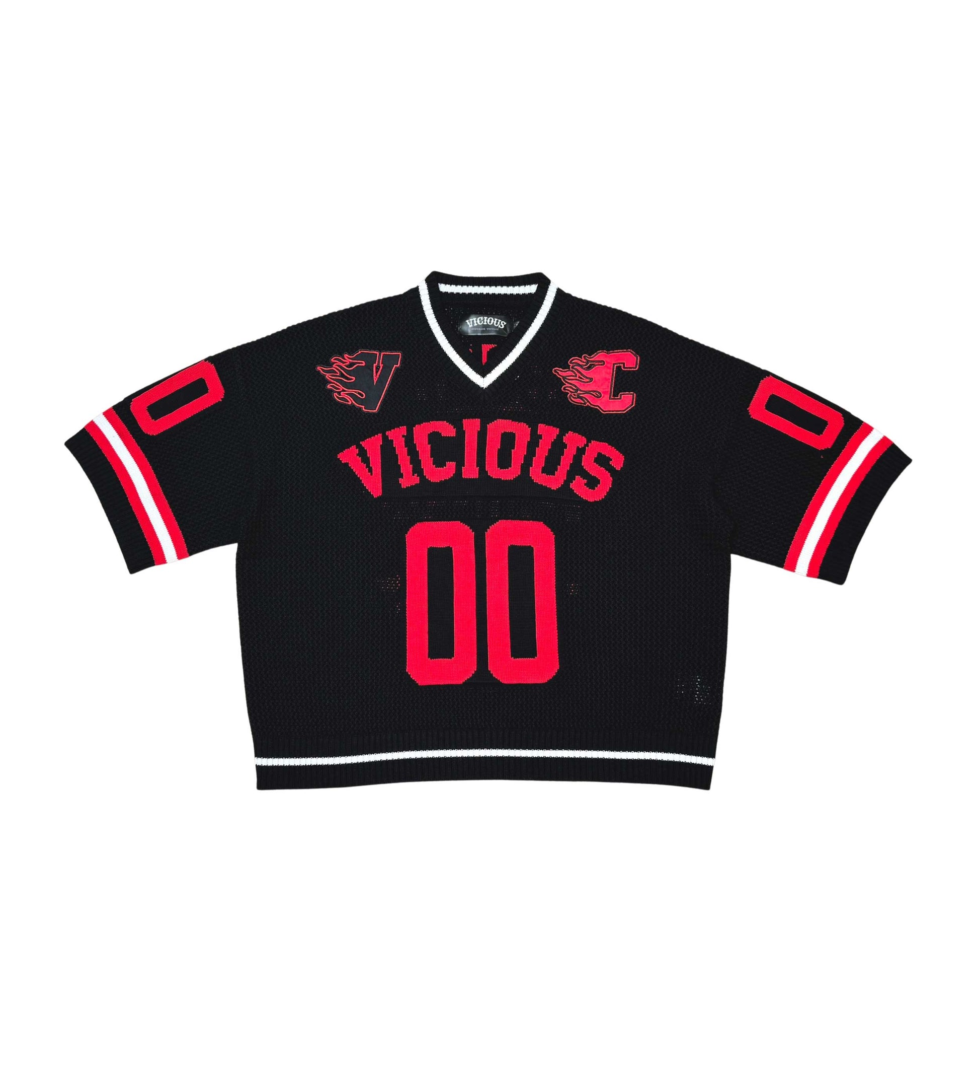 Vicious Crop Jersey Sweater Black by Vicious - 1