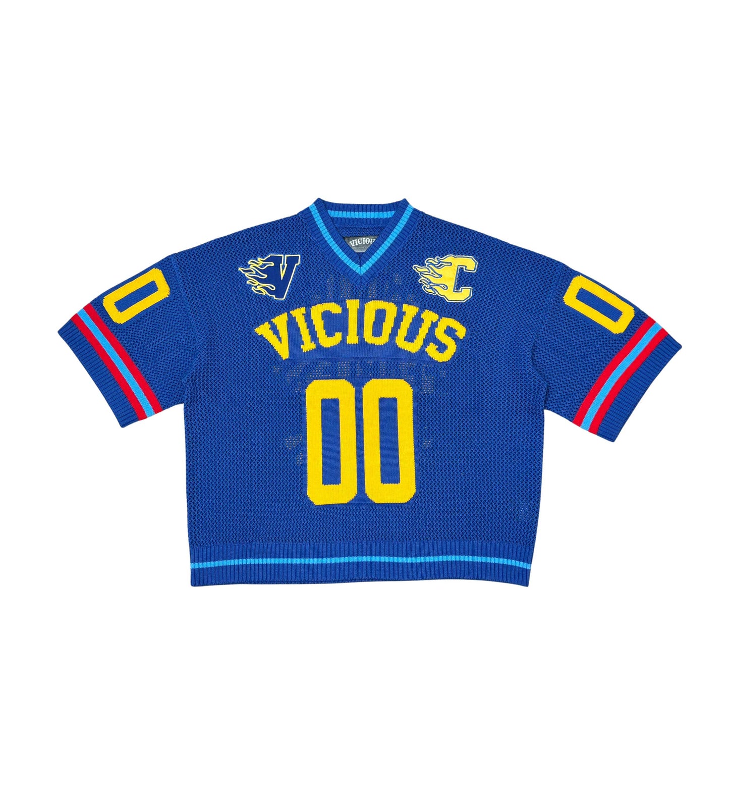 Vicious Crop Jersey Sweater Blue by Vicious - 1