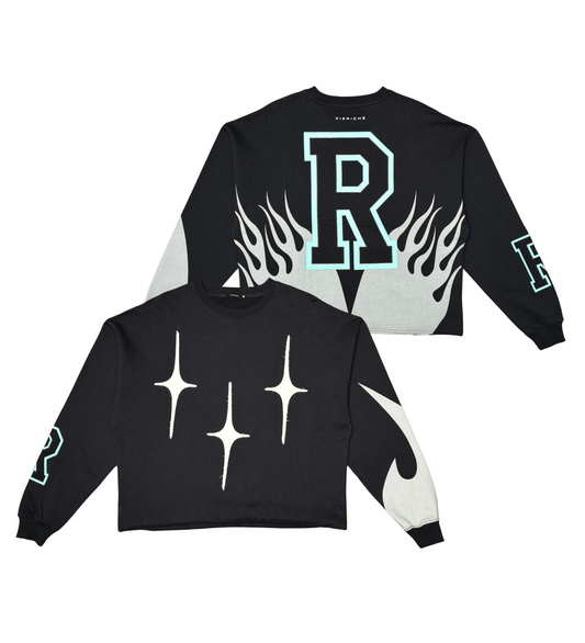 Riche R Cropped crewneck By Vie+Riche1| Humen Brand Shop